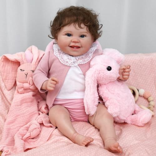 RSG 20 Inches 51cm Bebes Reborn Dolls Realistic Newborn Baby Doll Juliana Soft Cloth Silicone Body Children Christmas Gift LoL