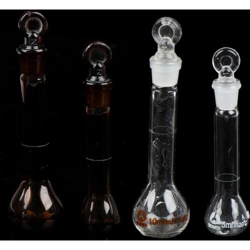 5ml/10ml Lab Conical Flask Glass Scientific Glass Erlenmeyer Flask Safe Glassware Laboratory School Research Supply