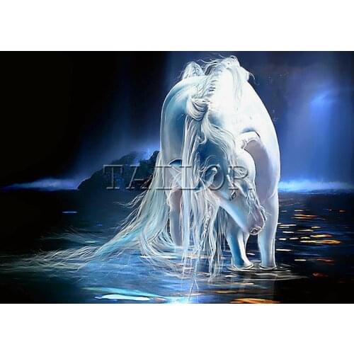 5d diamond painting kit set complet cuadros full square dirll drawing embroidery Cross stitch mosaic horse unicorn landscape art
