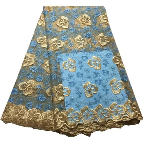Nigerian Lace Fabric French Net Lace Fabric African Lace Fabric 2021 High Quality Lace Fabric For Party Dress 2.5 Yards PL-75