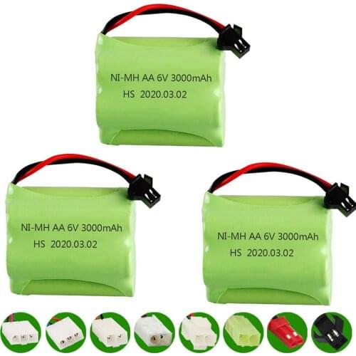 3000mAh 6v NIMH Battery AA group For Rc toys Cars Boats Guns Tanks Robots 700mAh 2400mAh AA 6v NI-MH Batteries Pack 3Pcs
