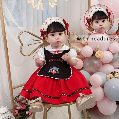 Baby girl dress embroidery country style toddler girl dress princess dress wedding party dress girl clothes dress for baby girl