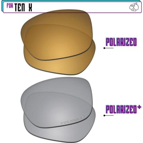 EZReplace Polarized Replacement Lenses for - Oakley Ten X Sunglasses - Sir P Plus-GunmetalP
