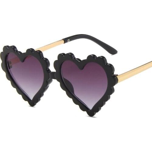 Seemfly Cartoon Kids Fashion Party Eyeglasses Heart Baby Children Sunglasses Metal Temples Boys Girls Sun Glasses Shades UV400