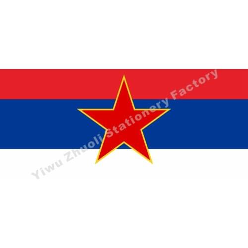 Serbian 1946 Flag 150X90cm (3x5FT) 120g 100D Polyester Double Stitched High Quality Banner Free Shipping