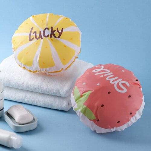 Waterproof Shower Cap Shower Cap Female Adult Cartoon Kitchen Anti-smoke Hair Cap Caps for Woman