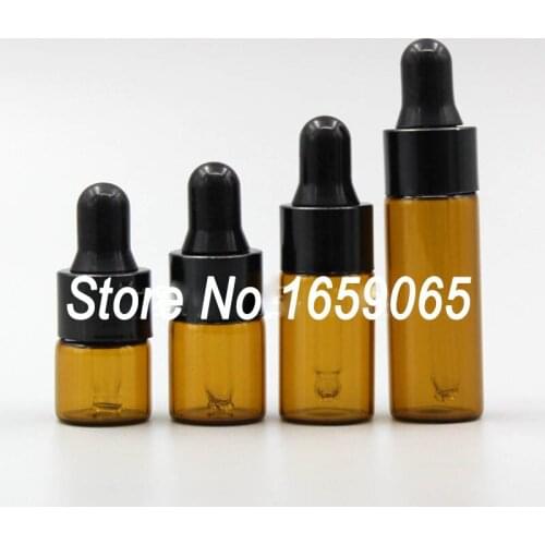 1.2.3.5ml amber glass Essential Oil dropper bottle Mini Glass Save Dropper Dispensing Container Liquid Pipette Eye Drop