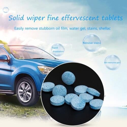 10pcs/set Car Vehicles Windshield Solid Soap Piece Window Glass Washing Cleaning Effervescent Tablets