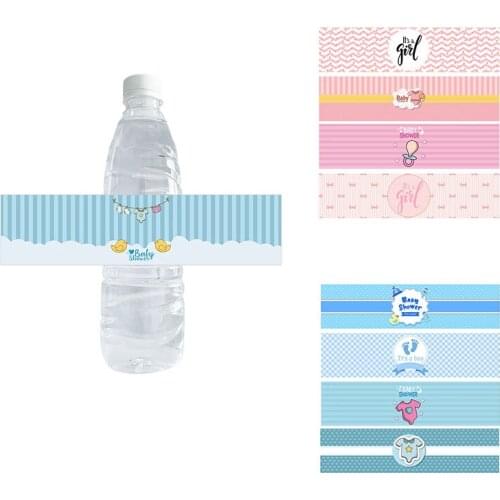 10pcs, Baby Shower Decorations Water ottle Labels Gender Reveal Decor Mineral Bottle Stickers Baby Birthday Party Supplies