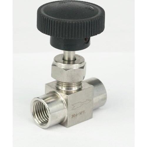 3/8" NPT Female 304 Stainless Steel Needle Valve Water Gas Oil Flow Control 60 bar
