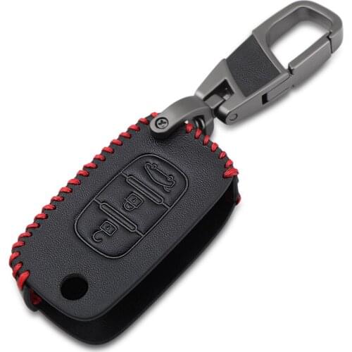 3 Buttons Leather Car Key Case Cover for LADA Vesta Granta XRay Kalina Priora Sedan Sport for Renault fit Benz