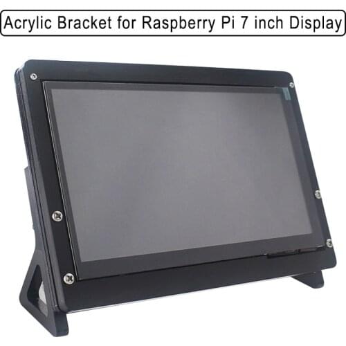 Raspberry Pi 4 Touch Screen Acrylic Case for 7 / 5 inch Display Holder Case Black Monitor Bracket for Raspberry Pi 4B/3B+/3B LCD