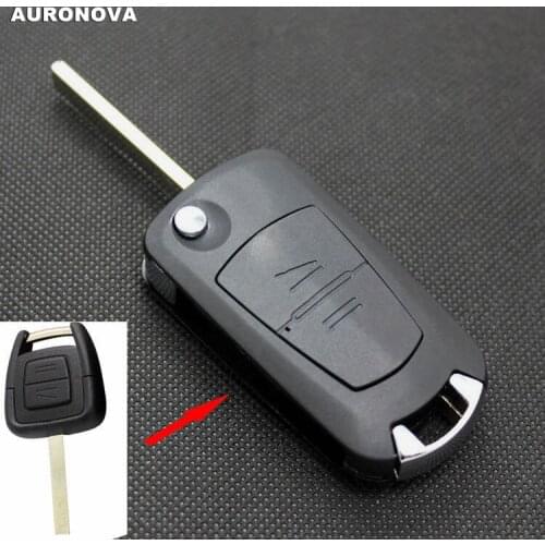 AURONOVA New Upgrade Key Shell for Opel Vectra Corsa Vauxhall Zafira Omega Astra h j insignia 2 Buttons Remote Car Key Case