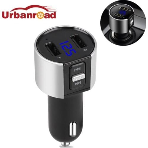 FISHBERG Handsfree USB Wireless Car Mp3 Fm Transmitter Bluetooth Modulator Car Kit With Dual USB Port For Phone Fm Modulator