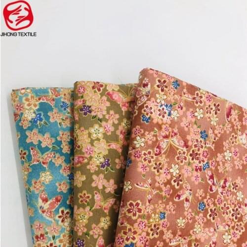Japanese Style Butterfly Bronzing Fabric Cotton 100% Kids Hand-Sewing DIY Materials 3 Pcs/lot Patchwork For Sewing Pillowcase