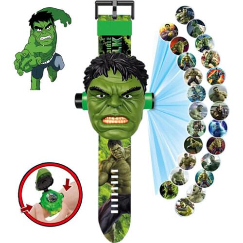 Disney Marvel Spiderman Hulk Frozen 2 Childrens Anime Watch Toy Action Figures For Kids Pony Princess Mickey Mouse kids watch