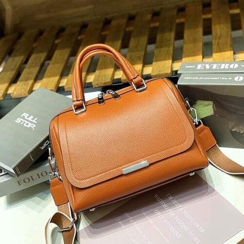 Ladies Female Solid Genuine Designer Classic Leather Luxury Handbags Bags Color Classic Women Shoulder Crossbody Bag New Fashion