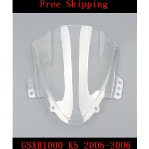 For SUZUKI GSXR1000 GSXR 1000 K5 2005-2006 GSX-R1000 GSXR-1000 motorcycle Double bubble windshield windscreen White