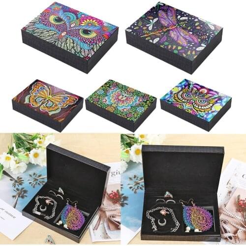Cosmetics Storage Container Sundries Case Special-shaped Diamond Painting Butterfly Resin Jewelry Box Decorative Container