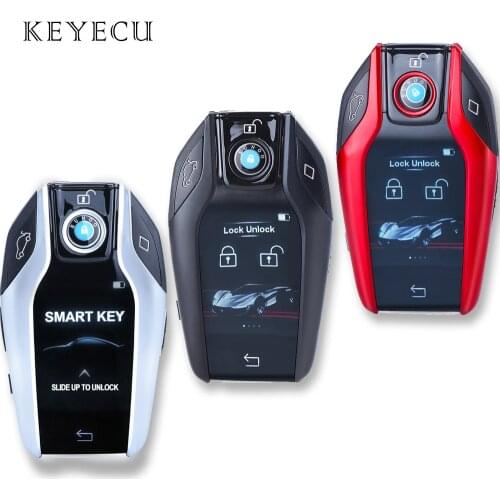 Keyecu Modified Boutique Smart Remote Car Key Shell with LCD Screen for BMW for Benz for Buick for Audi for Cadillac for Lexus