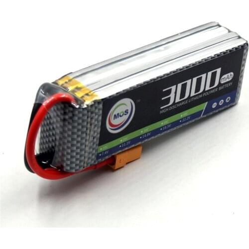 MOS RC Rechargeable LiPo Battery Power 4S 14.8V 3000mAh 30C-70C For RC Airplane drone boat free shipping