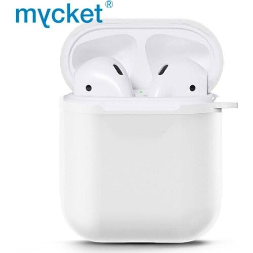 MYCKET Soft Silicone Bluetooth Wireless Earphone Protector Case Cover Shield for Apple AirPods Earphones