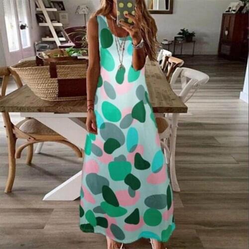 4# Printing Dresses Women Clothing Butterfly Print V-neck Dresses Sleeveless Loose Spaghetti Strap Dress Женское Платье Robe