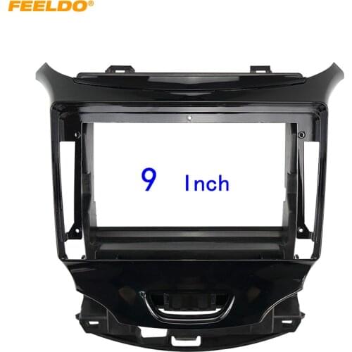 FEELDO Car 2Din Audio Face Plate Fascia Frame For Chevrolet Cruze 9" Big Screen Radio Stereo Panel Dash Mount Refitting Kit