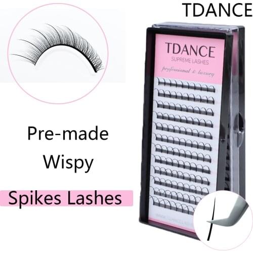 TDANCE Spikes Wispy Extension Lashes Individual Fairy Dramatic Fluffy Soft Wispy Promade Natural Professional Makeup Eyelashes