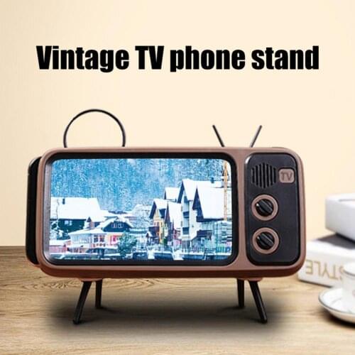 Universal Portable Universal Retro TV Appearance Desktop Mobile Phone Holder Stand Mount Bracket Держатель мобильного телефона