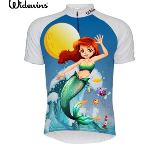 Widewins Mermaid Cycling Clothing women Sport Cycling Jerseys Bike Bicycle Cycling Clothing Cycling Jersey Womens 5264