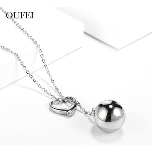 OUFEI Stainless Steel Jewelry Woman Bead Necklace Women Necklaces & Pendants Fashion Jewelry Accessories Gifts For Women