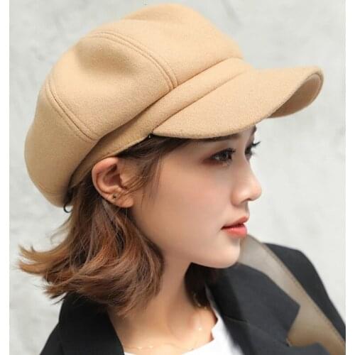Wool Women Hot Fashion Beret Spring Outdoor Travel Delicacy Sunshade Vintage Lady Caps Adjustable Octagonal Newsboy Beret Caps