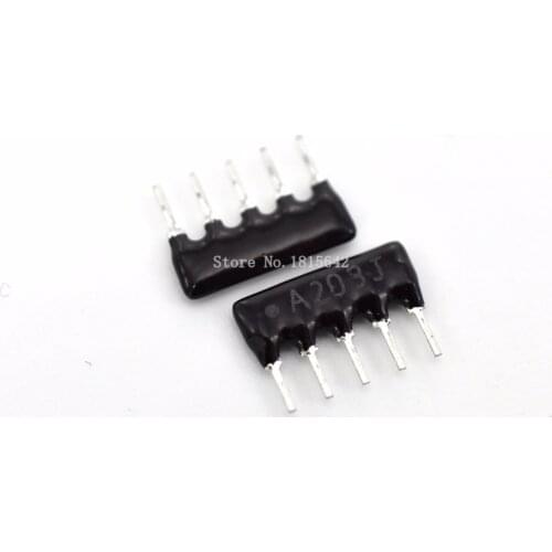 50PCS DIP exclusion 5pin 20K ohm 5 PINS A203J 20KR Network Resistor array A05-203J
