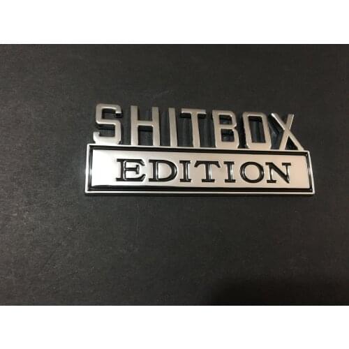 250pcs SHITBOX EDITION Emblem Chrome Badges Fits Car Truck