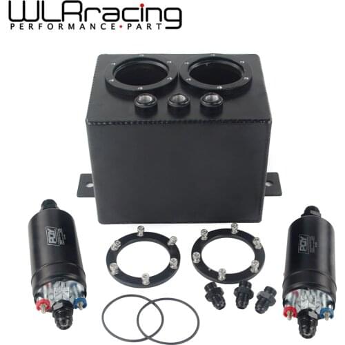 3L Dual BILLET ALUMINUM FUEL SURGE TANK / EFI 380LPH 1000HP TOP QUALITY External Fuel Pump E85 Compatible 044 style New