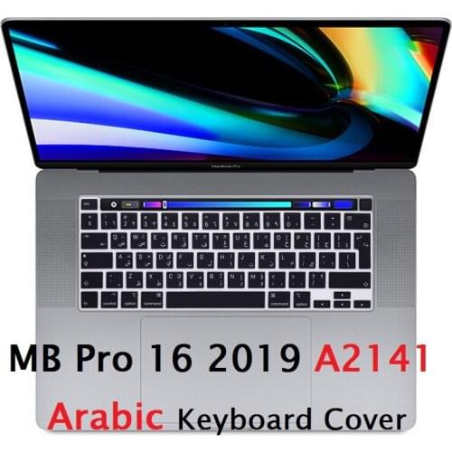 Arabic Soft Skin for Macbook Pro 16 2019 A2141 Arabic EU US Keyboard Cover Silicon Pro 16 A2141 Keyboard Film Protector