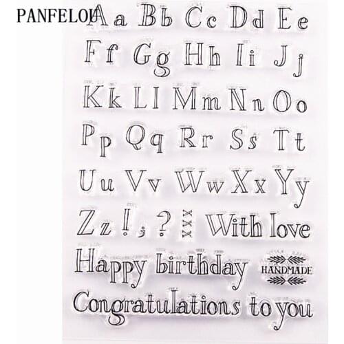 PANFELOU Case alphabet Transparent Clear Silicone Stamp/Seal DIY scrapbooking/photo album Decorative clear stamp sheets