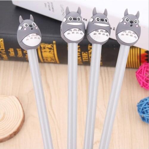 Ellen Brook 1 PCS Stationery Cartoon Cute Cat Totoro Lovely Gel Pens Student School Supply Kawaii Office Creative Handles Gift