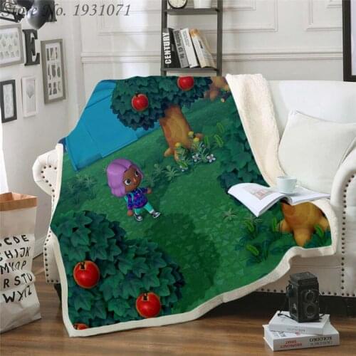 Animal Crossing 3D Printed Fleece Blanket for Beds Thick Quilt Fashion Bedspread Sherpa Throw Blanket Adults Kids 01