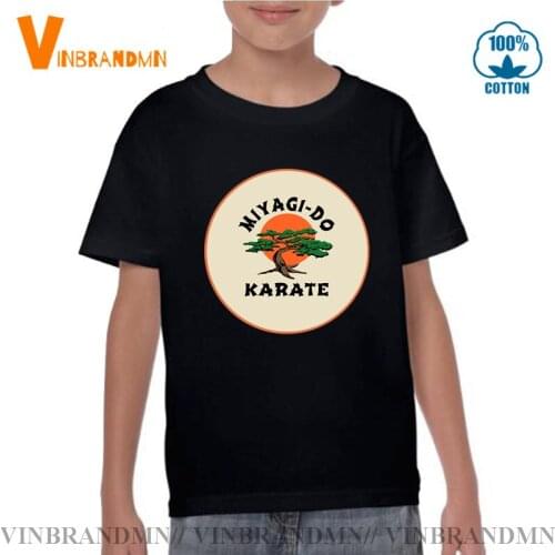 Japanese kung fu Vintage style Miyagi do t shirts children clothing Bonsai Tree tshirt Karate kids t-shirts cobra kai tee shirt