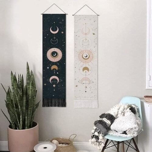 Lunar Eclipse Decoration Tapestry Bohemian Moon Sun Flower Tapestries Painting Living Room Bedroom Hanging Wall Bedroom Decor
