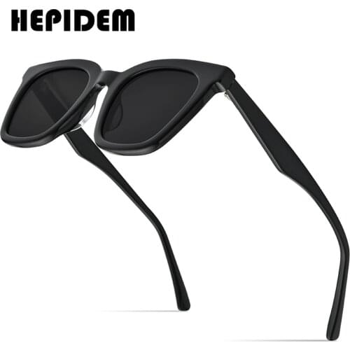 HEPIDEM Korean Acetate Sunglasses Retro Men Gentle 2021 New Fashion Square Sun Glasses for Women Vintage Mirrored gm MOMATI