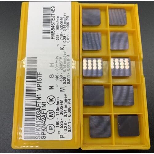 10Pcs Turning Tools SPKN1203-VP15TF CNC Tool Parts Carbide Insert Blade Lathe Tools For External Turning Inserts
