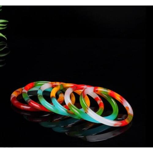Fine jewelry qicai more color round women jade bangle fashion womans jewelry 58-62mm free shipping