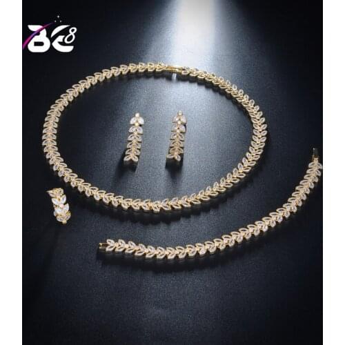 Be 8 New Fashion Wedding Jewelry Sets AAA CZ Stone Bridal Earrings Necklace African Jewelry Set Parure Bijoux Femme S141