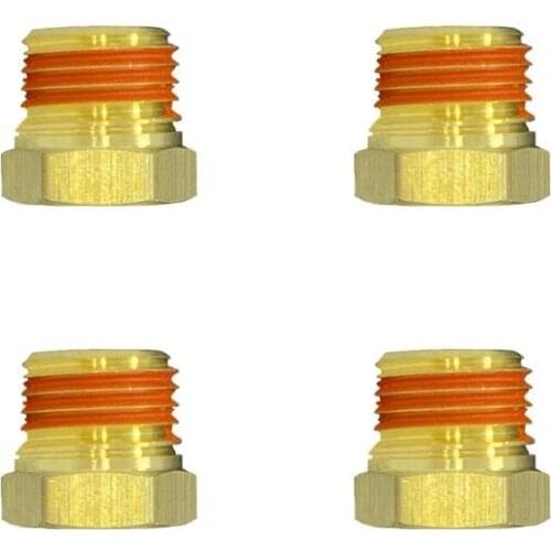 Brass Thread Adaptor Convert 1/8"NPT Female Thread to 1/4"NPT Male Thread, 4pcs, with Pre-Coated Sealant on Male