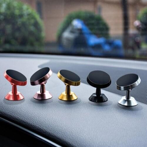 Magnetic Car Phone Holder 360 Degree Rotating Aluminum Holder For IPhone Samsung Xiaomi Holder Car Phone Alloy