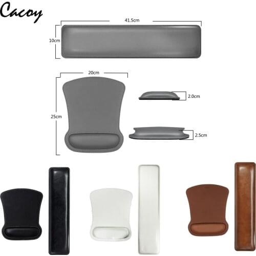 Cacoy Mechanical Keyboard Wrist Pad Ergonomic Comfort Memory Foam Keyboard Wrist Rest Pad For Office Computer - Gray