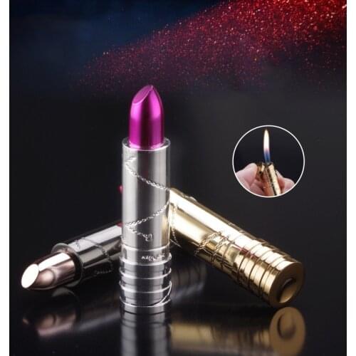 Mini Portable Butane Jet Gas Lipstick Lighters Torch funny Lighter Smoking Accessories Household Items Smoker Gifts for woman